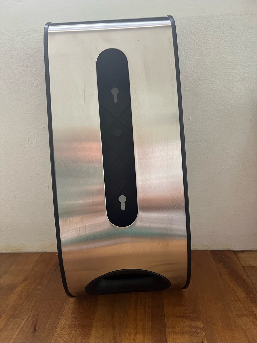 simplehuman Stainless Steel Wall Dispenser with Black Accents